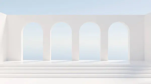 Birinci sınıf 3D fotoğraf. Ark duvarı ve merdiven sahneleri