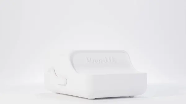 Retro kablosuz etiket yazıcı ürün tasarım konsepti premium fotoğraf 3d oluşturucu