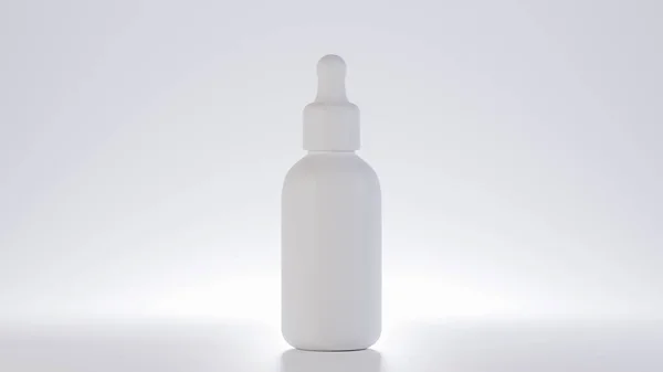 化粧品の血清ボトルモックアッププレミアム写真3Dレンダリング — ストック写真