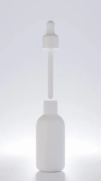 Kosmetyczny Serum Butelka Makieta Premium Zdjęcie Renderowania — Zdjęcie stockowe
