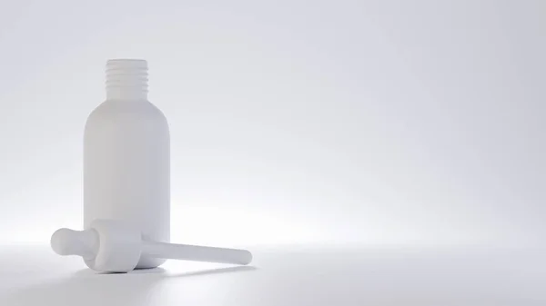Kosmetyczny Serum Butelka Makieta Premium Zdjęcie Renderowania — Zdjęcie stockowe