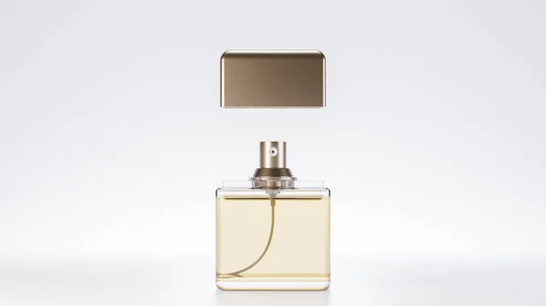 Garrafa Perfume Elegante Mockup Premium Foto Render — Fotografia de Stock