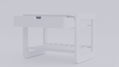 Japon meşesi komodininin başucunda özel fotoğraf.