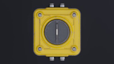 Endüstriyel fabrika elektrik şalteri tasarım konsepti.