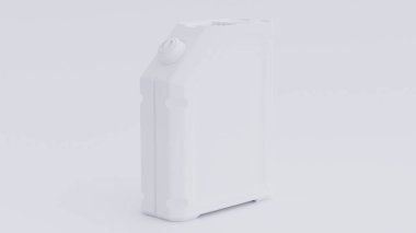 Paslı modern benzin konservesi 3D fotoğraf hazırlama