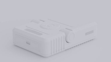 Taşınabilir müzik çalar ürün tasarımı konsepti premium fotoğraf 3d oluşturma