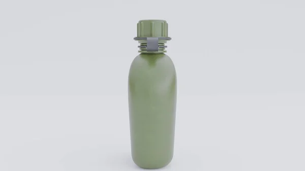 Zielona Stołówka Wojskowy Butelka Premium Zdjęcie Renderowania — Zdjęcie stockowe