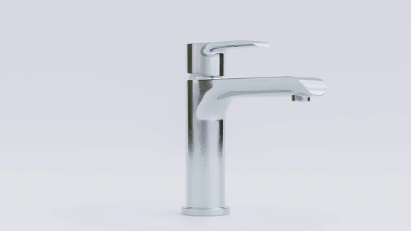 Elegant Chrome Faucet Premium Photo Render — Stock Photo, Image
