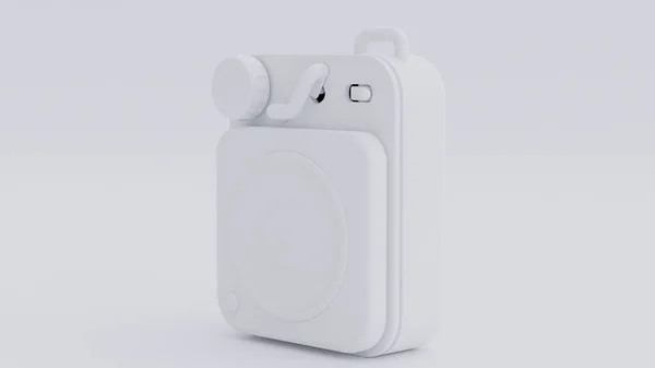 Retro Portable Speaker Product Design Concept Premium Photo Render — Stock Photo, Image