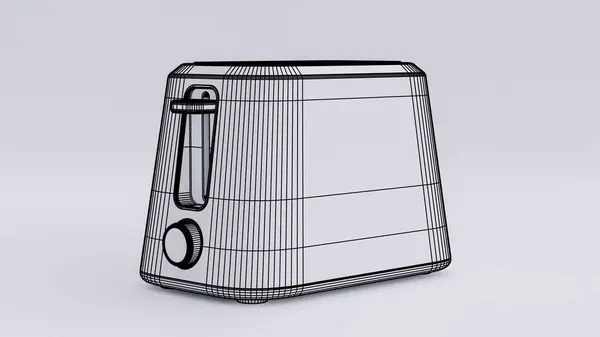 Modern Toaster Product Design Concept Premium Photo Render — Stock Photo, Image