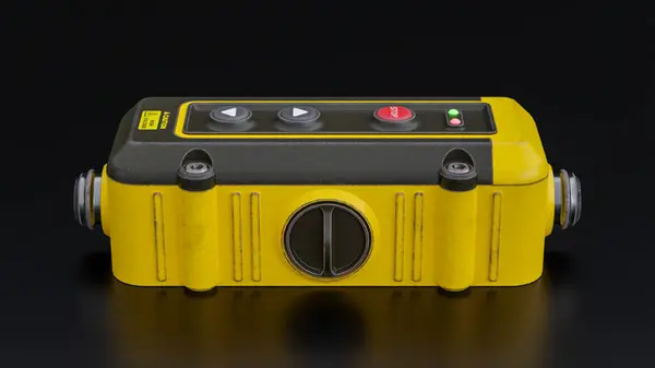 工場電気スイッチ製品デザインコンセプトプレミアム写真3Dレンダリング — ストック写真