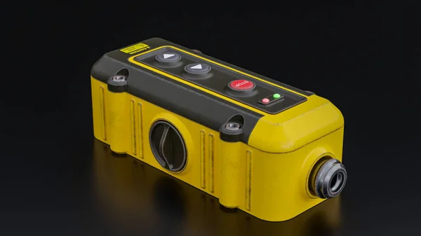 工場電気スイッチ製品デザインコンセプトプレミアム写真3Dレンダリング — ストック写真