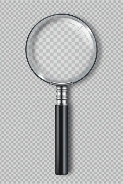 Lupe Zoom Realistische Symbole Vektor Detektivgegenstand Vergrößern Und Suchen Glas — Stockvektor