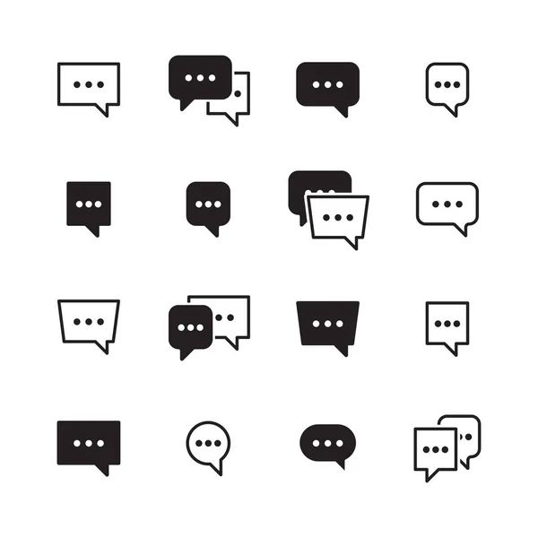 Dialog Bubbles Talking Chatting Box Icons Vector Dialog Pictogram Messengers — Stock Vector