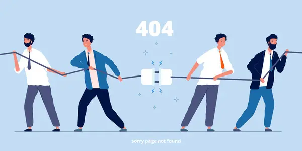People Disconnect Plug Business Characters Unplug Connection System Error Angry — Stock Vector