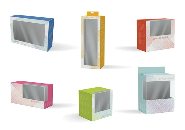 Καλλυντικό Πακέτο Μοντέρνος Σχεδιασμός Ετικέτας Για Πλαστικό Κουτί Δώρου Εικονογράφηση — Διανυσματικό Αρχείο