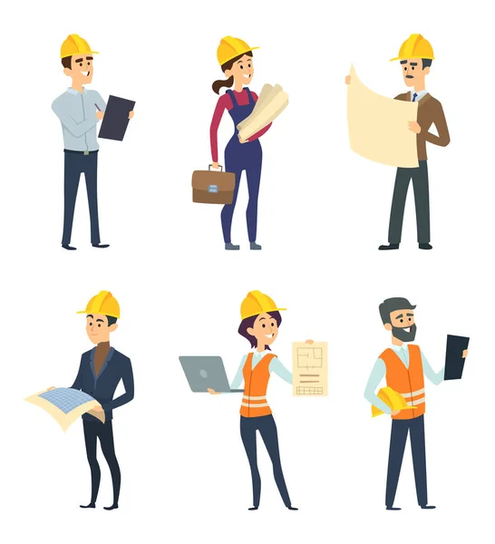 Male Female Workers Engineers Other Technician Professions Engineer Male Female — Stock Vector