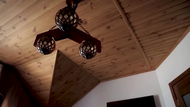 Decorative Stylish Ceiling Lamp Restaurant Full — Stock videók