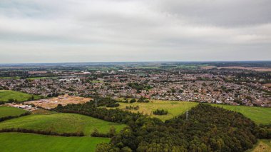 İngiltere 'deki şehrin havadan görüntüsü 