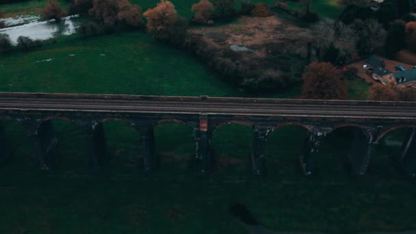 Antenna Kilátás Harringworth Viadukt Leghosszabb Viadukt Egyesült Királyságban — Stock videók