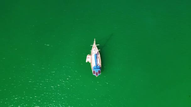 Αεροφωτογραφία Πάνω Από Λιμάνι Port Barton Στο Palawan Φιλιππίνες Ένα — Αρχείο Βίντεο