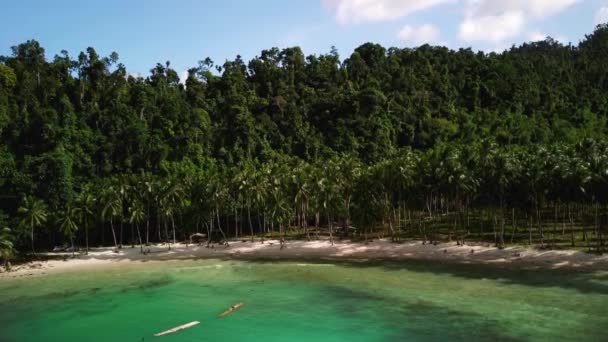 Widok Lotu Ptaka Rozciągający Się Krajobraz Strzał Nad Zatoką Kokosową — Wideo stockowe