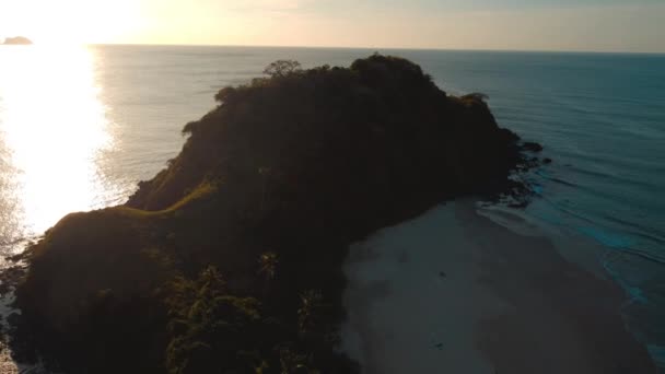 Повітряний Вид Заходу Сонця Над Пляжем Накпан Ель Нідо Філіппіни — стокове відео