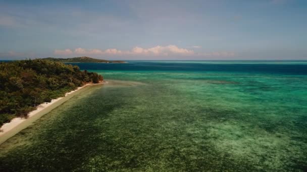 Letecký Pohled Film Nad Pláží Marcilla Coron Filipíny Krásné Malebné — Stock video