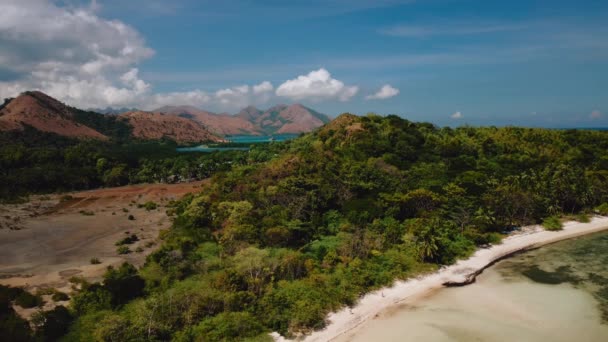 Vista Aérea Cinematográfica Sobre Marcilla Praia Coron Filipinas Belas Praias — Vídeo de Stock