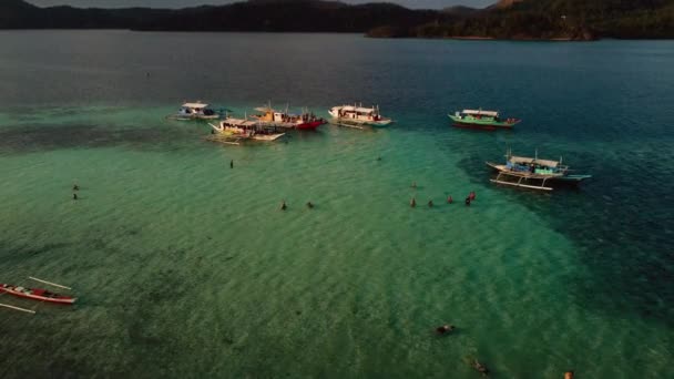 Coron Adası Filipinler Deki Coron Adası Açıklarındaki Beyaz Ada Nın — Stok video