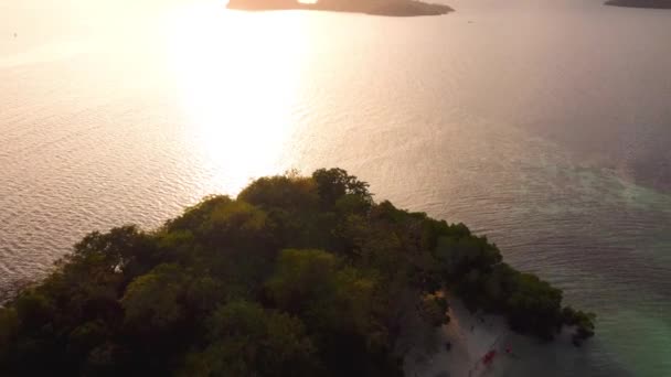 Letecké Nebe Pohled Coron Island White Island Pobřeží Pevninské Coron — Stock video
