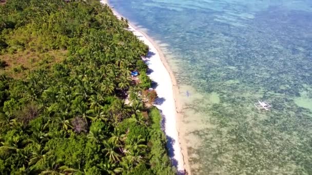 Aerial View Cinematic Marcilla Beach Coron Φιλιππίνες Όμορφες Γραφικές Τροπικές — Αρχείο Βίντεο