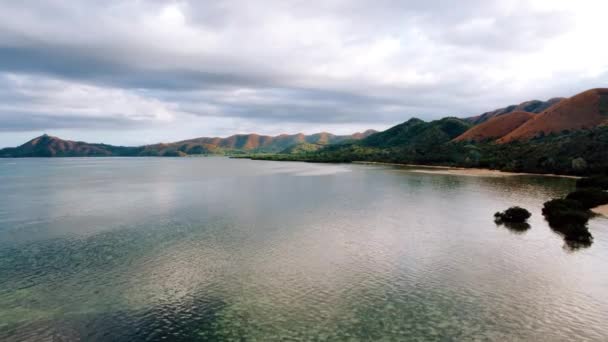 Marcilla Beach Coron Filipinler Üzerindeki Hava Manzaralı Sinemada Manzaralı Tropik — Stok video