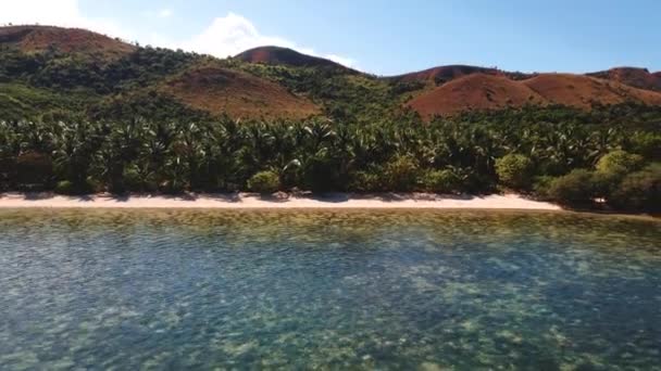 Aerial View Cinematic Marcilla Beach Coron Φιλιππίνες Όμορφες Γραφικές Τροπικές — Αρχείο Βίντεο