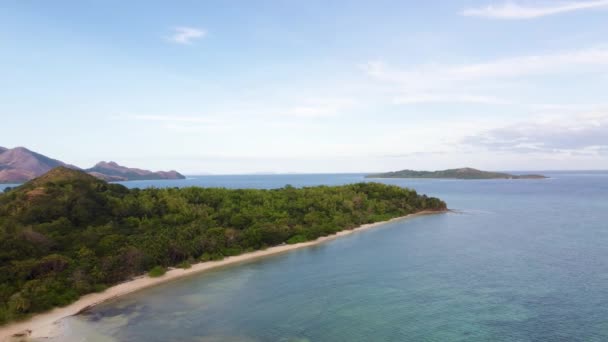 Letecký Pohled Film Nad Pláží Marcilla Coron Filipíny Krásné Malebné — Stock video
