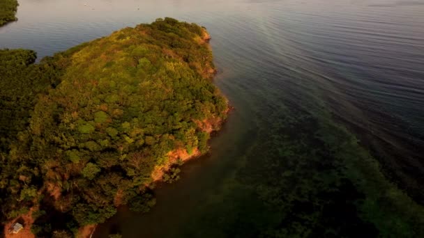 Powietrzne Niebo Widok Coron Island Wybrzeży Kontynentalnej Coron Island Filipiny — Wideo stockowe