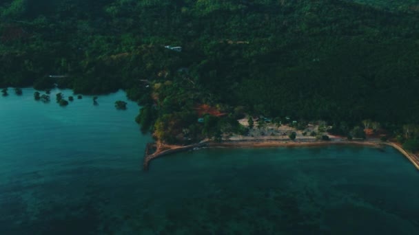 Letecké Nebe Pohled Coron Island Pobřeží Pevninské Coron Island Filipíny — Stock video