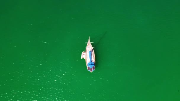 Вид Воздуха Охватывающий Пейзаж Снятый Над Бухтой Кокосового Пляжа Палаване — стоковое видео