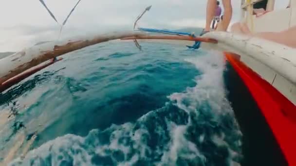 Проплыть Через Живописные Филиппины Gopro Опыт Чистых Вод Живой Морской — стоковое видео