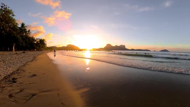 Golden Bliss Majestueuze Zonsondergang Filippijnse Horizons Ervaar Adembenemende Schoonheid Van — Stockvideo