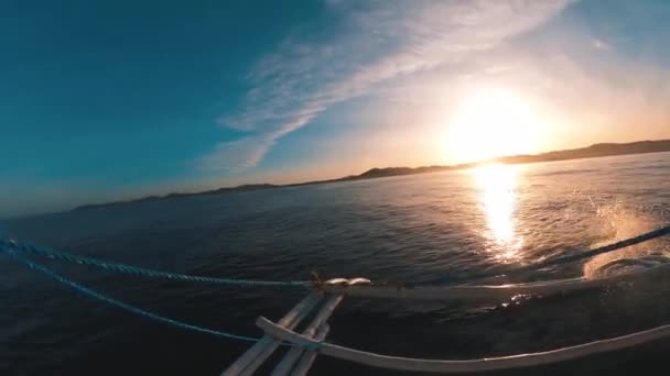 Sail Picturesque Philippines Gopro Experience Clear Waters Vibrant Marine Life — Stock Video