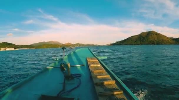 Segeln Sie Mit Gopro Durch Die Malerischen Philippinen Erleben Sie — Stockvideo