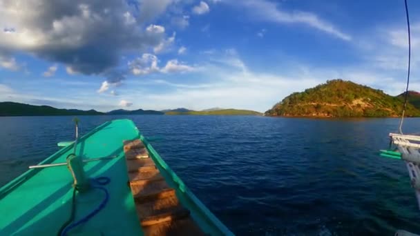 Ταξιδέψτε Στις Γραφικές Φιλιππίνες Gopro Ζήστε Καθαρά Νερά Έντονη Θαλάσσια — Αρχείο Βίντεο