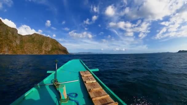 Navegue Pelas Pitorescas Filipinas Com Gopro Experimente Águas Límpidas Vida — Vídeo de Stock