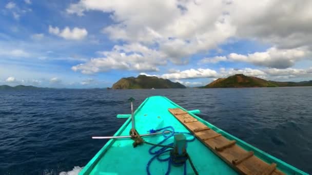 Vaar Door Pittoreske Filippijnen Met Gopro Ervaar Heldere Wateren Levendig — Stockvideo