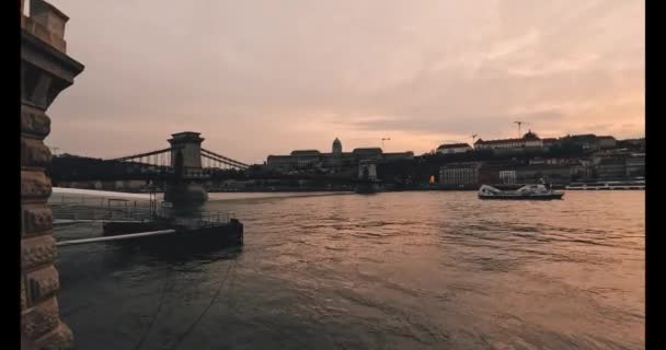 Macaristan Budapeşte Nin Hdr Mimari Harikaları Buda Şatosu Balıkçı Kalesi — Stok video