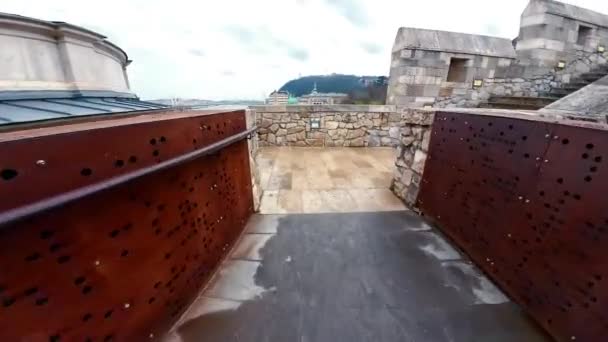 Hdr Merveilles Architecturales Budapest Hongrie Château Buda Bastion Des Pêcheurs — Video