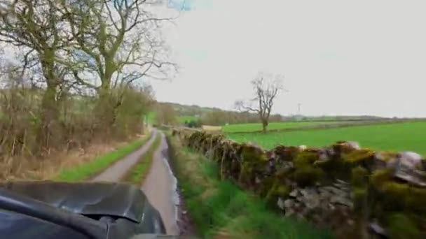 Οδηγώντας Κατά Μήκος Επαρχιακών Δρόμων Στην Περιοχή Αιχμής Της Αγγλίας — Αρχείο Βίντεο