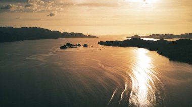 Filipinler HDR Hava Gün batımı Coron Plajları Tropik ortamlar Gök suları Seyahat 