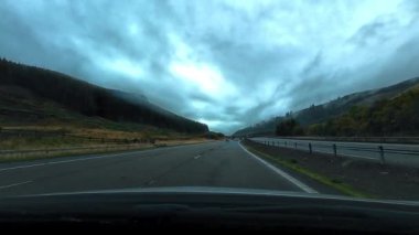 İskoç Dağları Manzarası Cairngorms Ulusal Parkı Sürücüsü 